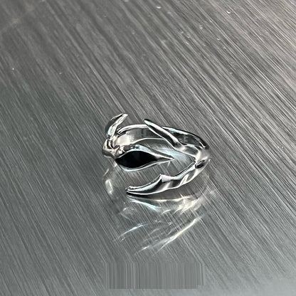 Liquid Metal Spiky Ring