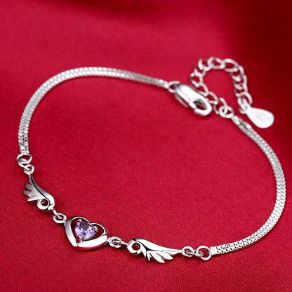 925 Sterling Silber Engelsflügel Armband
