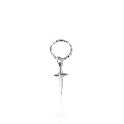 Minimalistischer Kreuzstern Ohrring