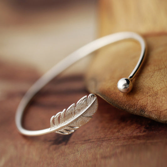 925 Sterling Silber Blattarmband