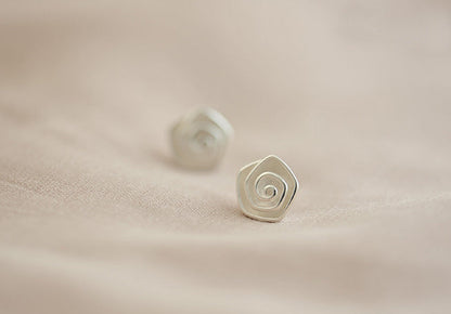 925 Sterling Silber Rosenohrstecker