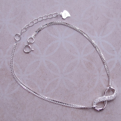 925 Sterling Silber Unendlichkeitsarmband