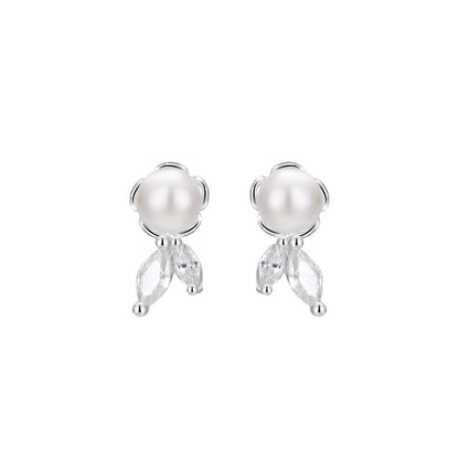 S999 Sterling Silber Perlen Tropfen-Ohrring