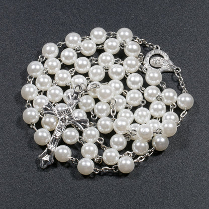 Mehrfarbige Perlen Rosenkranz Kette
