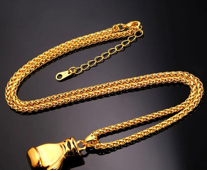 Edelstahl Boxhandschuh Kette