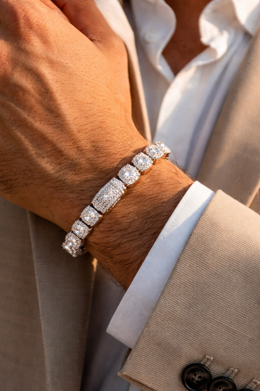 Cluster Frost 10mm Tennis Armband - Nolué