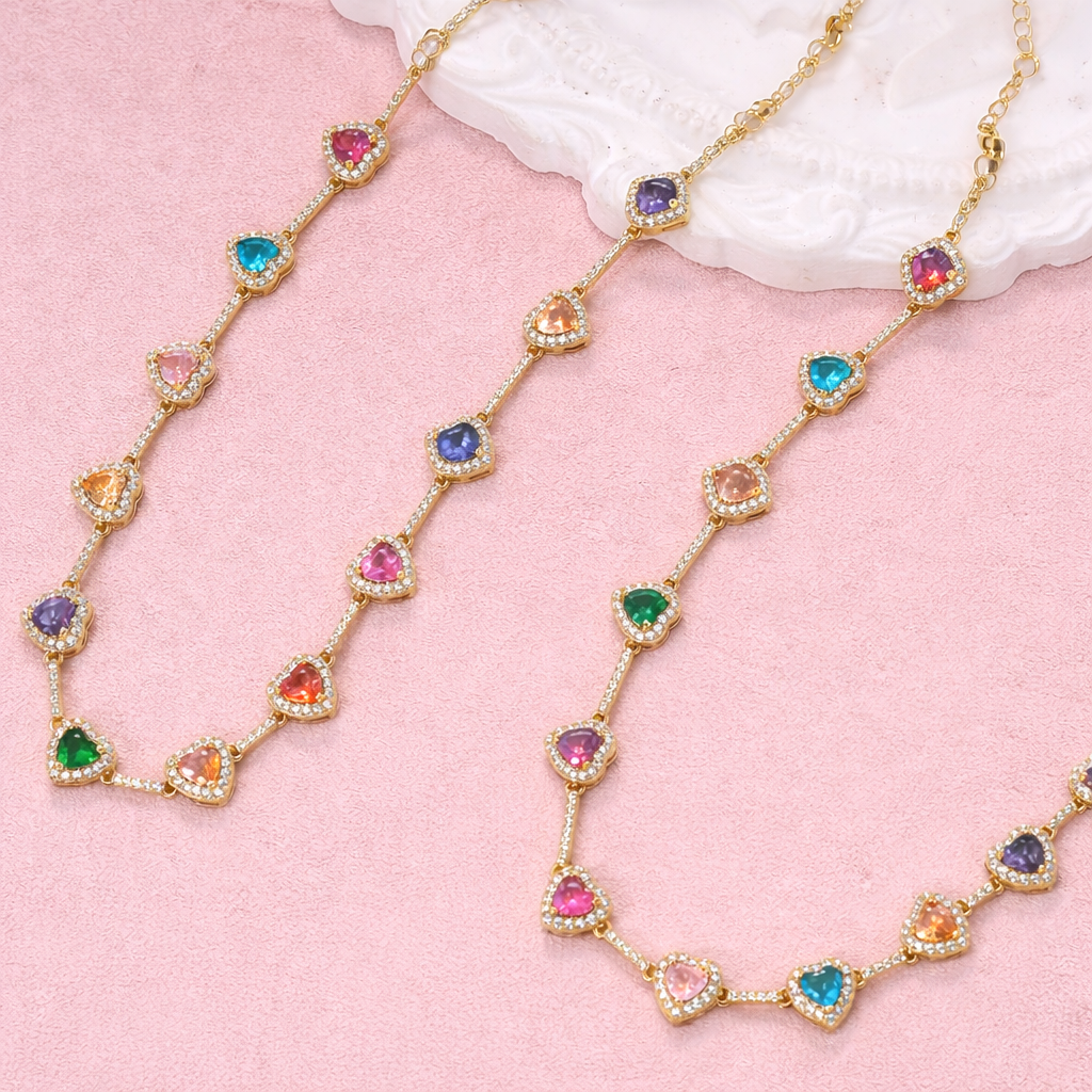 Amora Heart Tennis Kette - Nolué