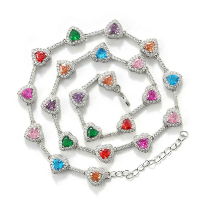 Amora Heart Tennis Kette