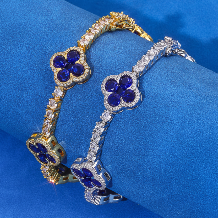 Azure Bloom Tennis Armband