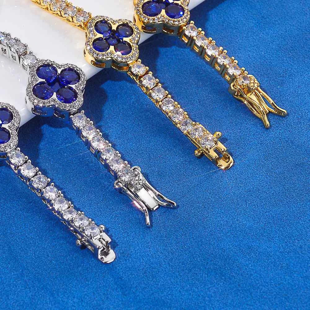 Azure Bloom Tennis Armband