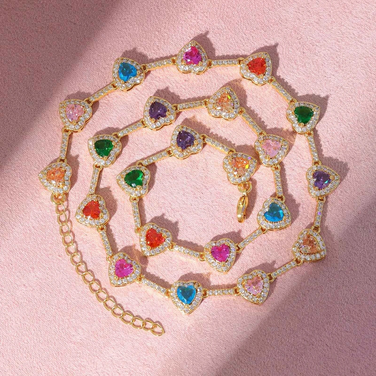 Amora Heart Tennis Kette