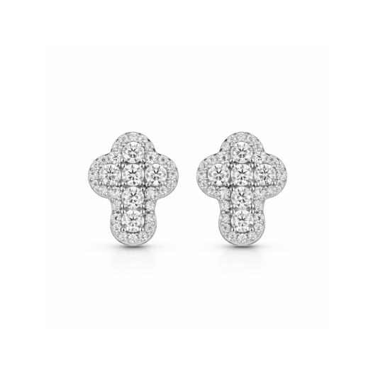 Veris Cross VVS1 stud earrings