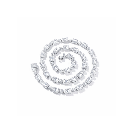 Rubé Astryx Iced Out Square Necklace