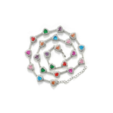 Amora Heart Tennis Kette
