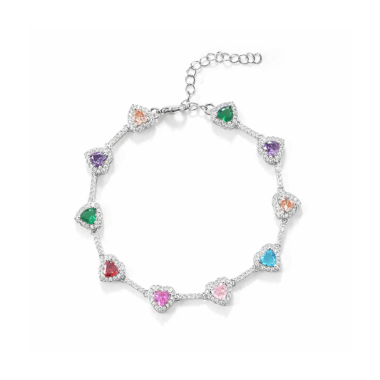 Amora Heart Tennis Bracelet