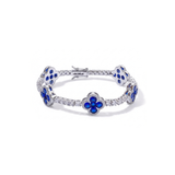Azure Bloom Tennis Armband