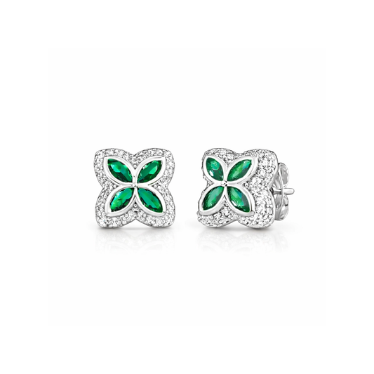 Verdant Clover stud earrings