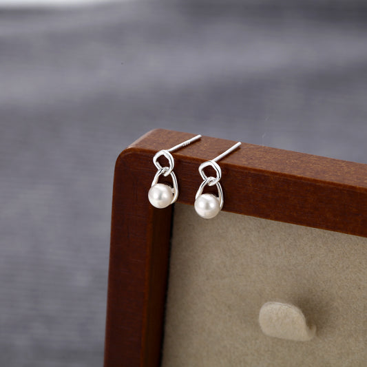 999 Sterling Silber Perlen Ohrstecker