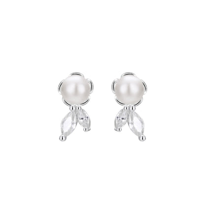 S999 Sterling Silber Perlen Tropfen-Ohrring
