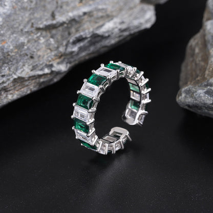 925 Sterling Silber Smaragdring