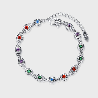 925 Sterling Silber Bunte Diamanten Armband