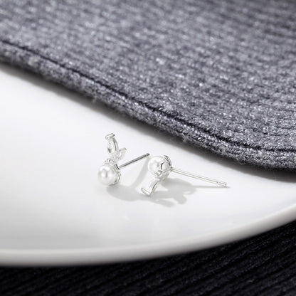S999 Sterling Silber Perlen Tropfen-Ohrring
