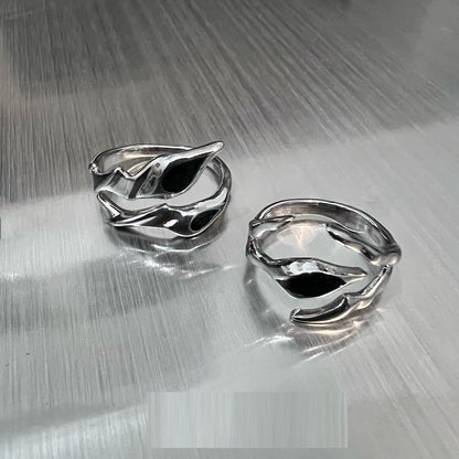 Liquid Metal Spiky Ring