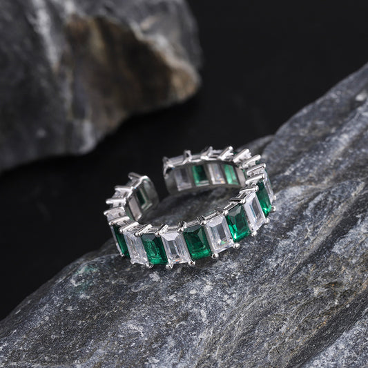 925 Sterling Silber Smaragdring