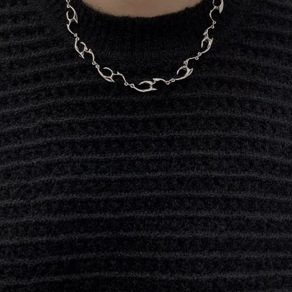 Opium-Style Irreguläre Titanstahl Spike-kette