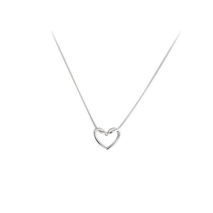 925 Sterling Silber Offene Herzkette