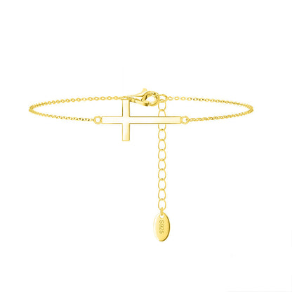 S925 Sterling Silber Kreuz Armband